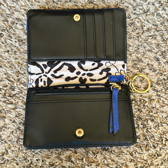 Jessica Simpson Keychain Wallet Snakeskin Blue - Picture 2 of 10